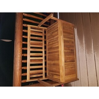 Shop Outsunny 47 Wooden Outdoor Storage Bench With Removable